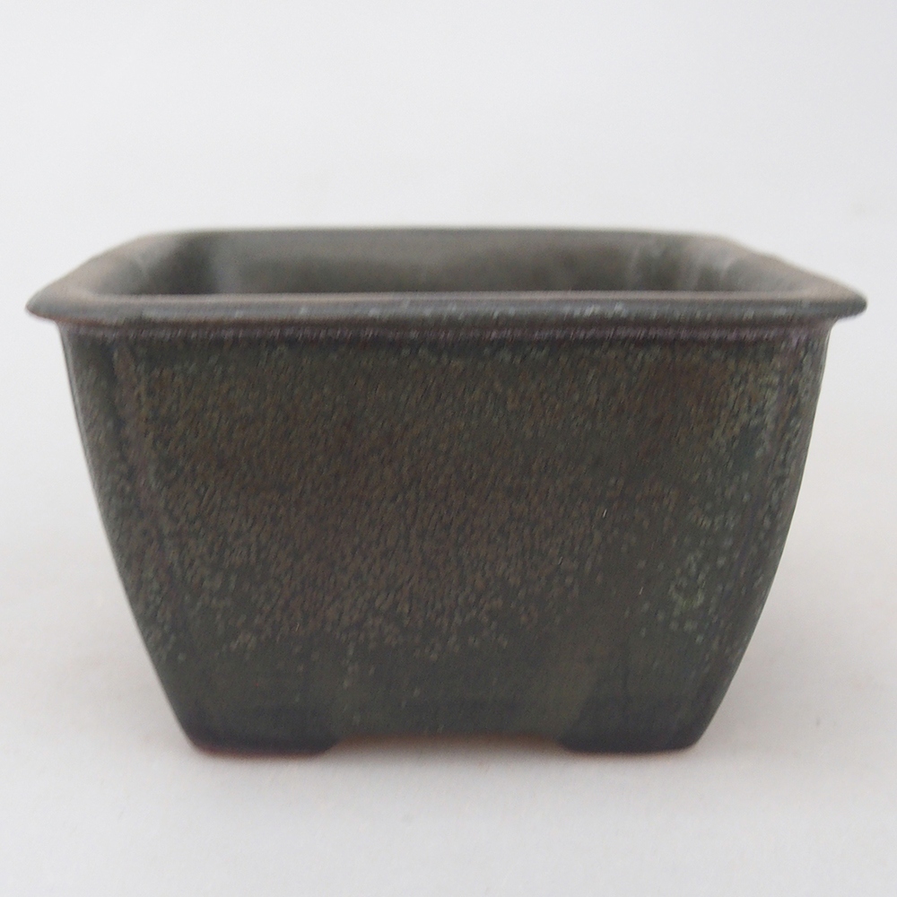 Ceramic bonsai bowl 8,5 x 8,5 x 5 cm, grey