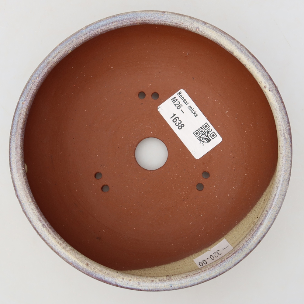 Ceramic bonsai pot, 14.5 x 14.5 x 5 cm, blue