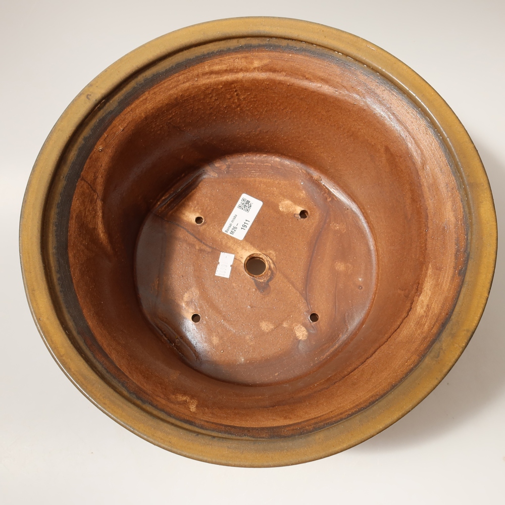 Ceramic bonsai bowl 32 x 32 x 14 cm, brown