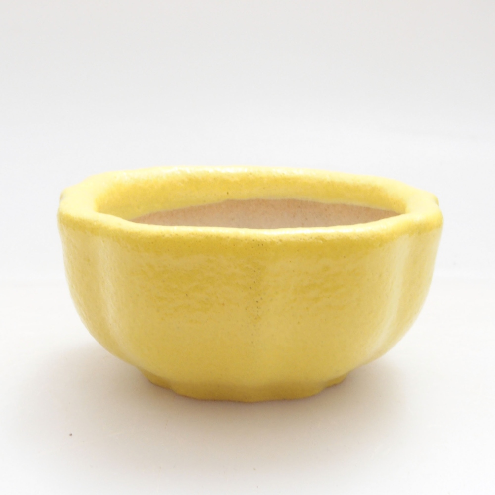 Ceramic bonsai bowl 5,5 x 5,5 x 3 cm, yellow