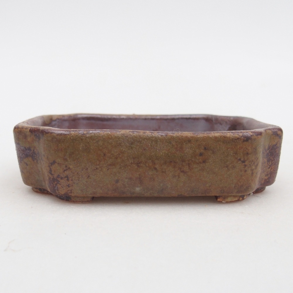 Ceramic bonsai bowl 10 x 8,5 x 2,5 cm, brown