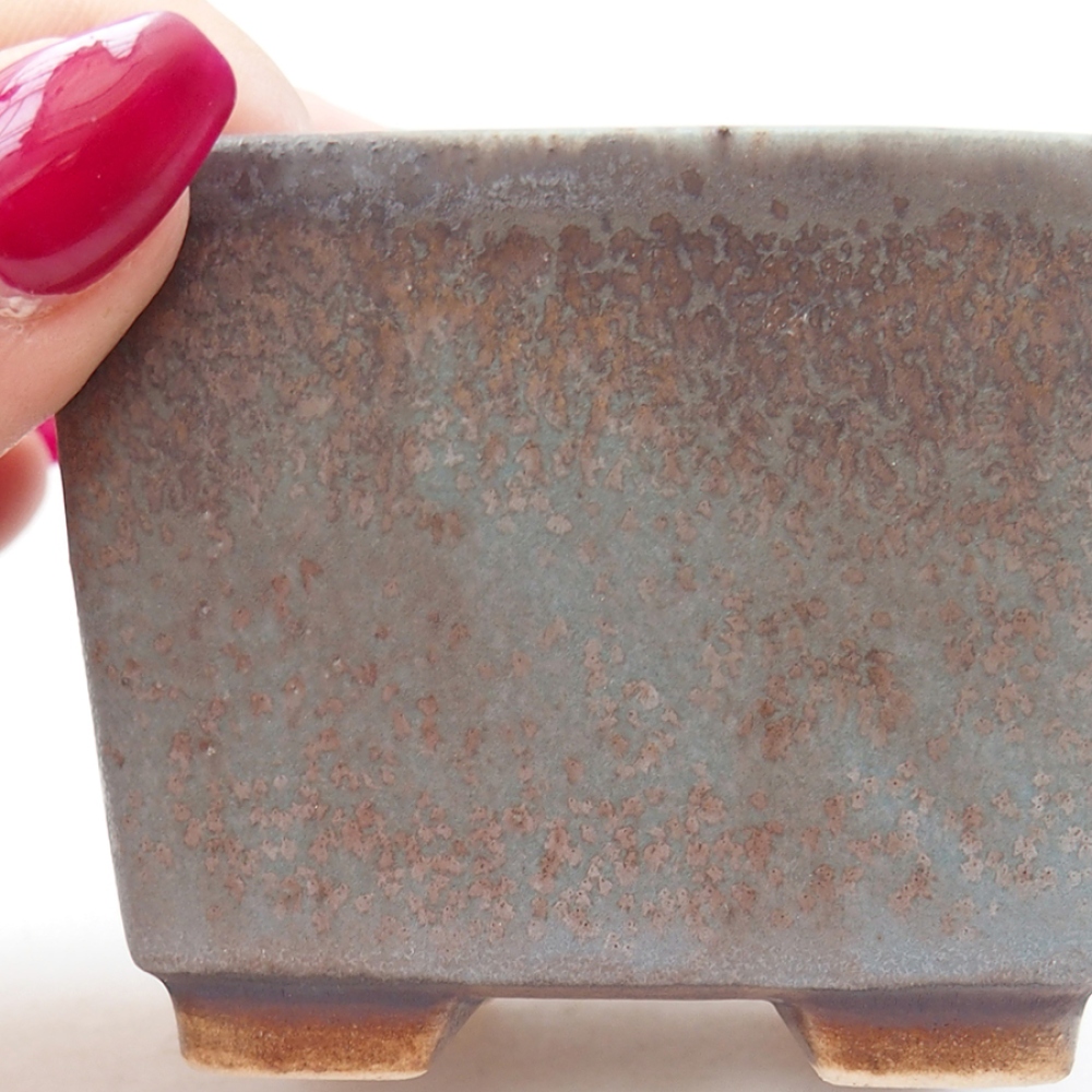 Ceramic bonsai bowl 6 x 6 x 4,5 cm, color blue