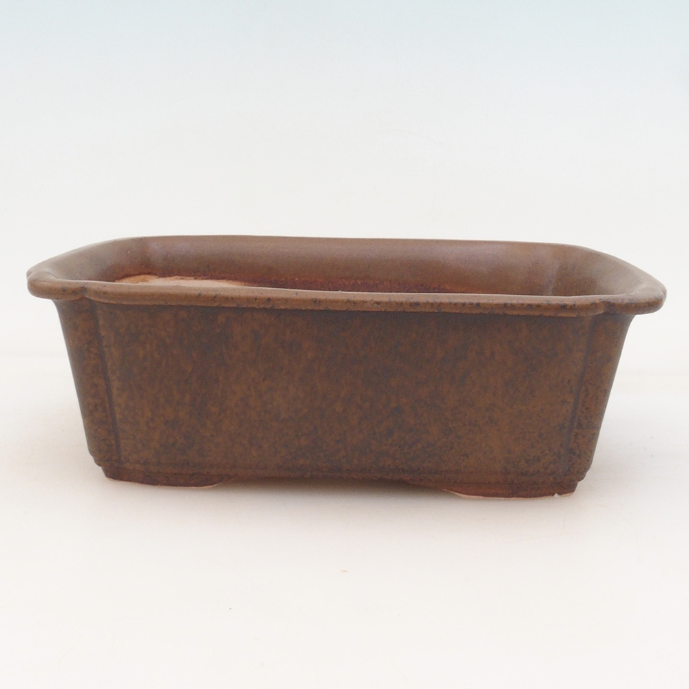 Bonsai bowl H50 - 17 x 12.5 x 5.5 cm. - brown