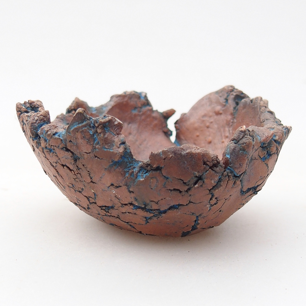 Ceramic Shell 7,5 x 7 x 3,5 cm , colour blue