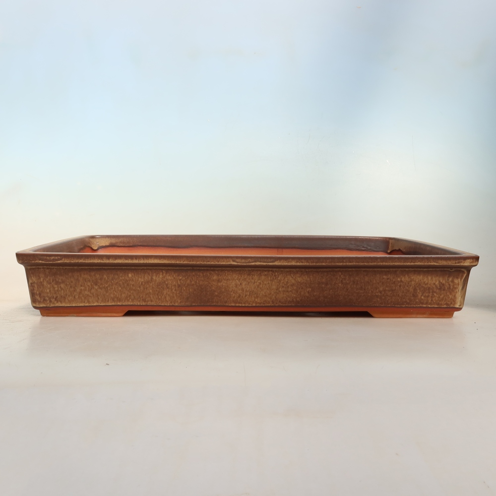 Ceramic Bowl  45 x 29 x 6.5 cm, brown - PICKUP ONLY or pallet shipping