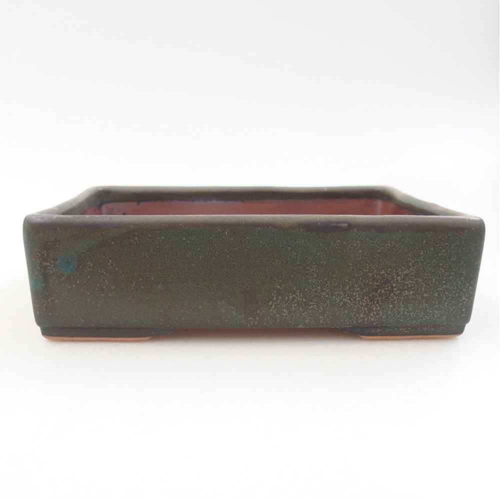 Ceramic bonsai bowl 13 x 9,5 x 4 cm, grey