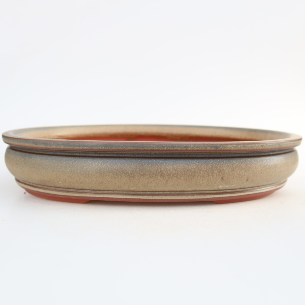 Ceramic Bowl  31 x 23.5 x 5.5 cm, brown