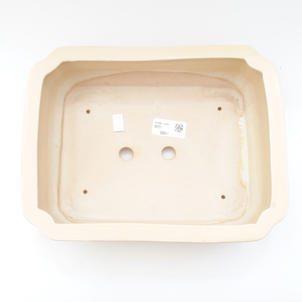 Ceramic bonsai bowl 27,5 x 21,5 x 7 cm, color beige