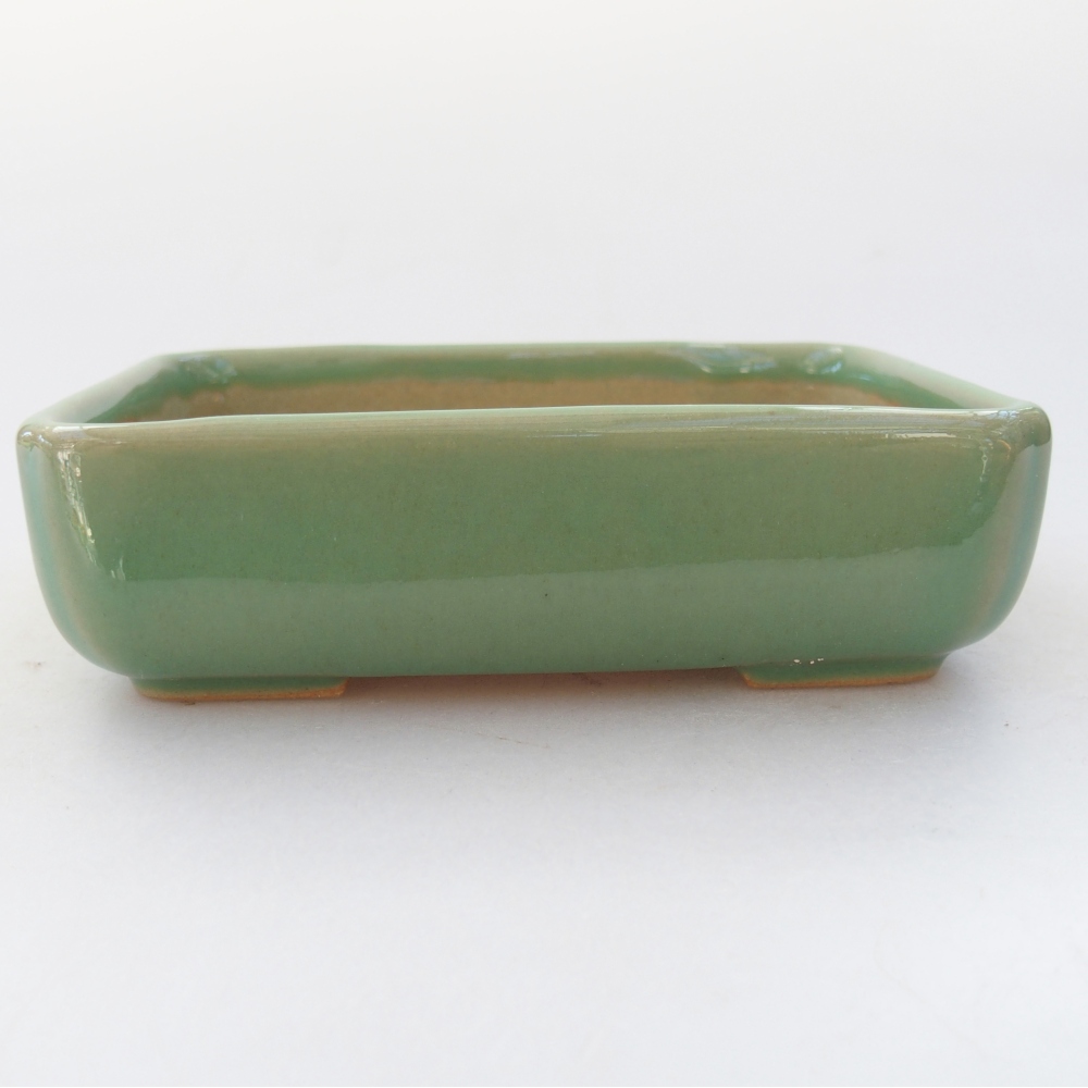 Ceramic bonsai bowl 11,5 x 9 x 3,5 cm, green