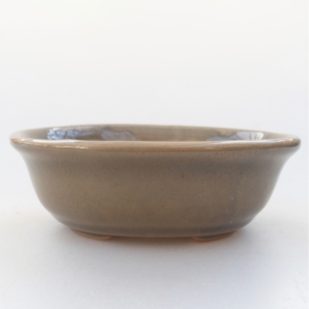 Ceramic bonsai bowl 11 x 9 x 4 cm, grey