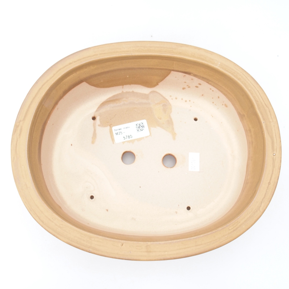 Ceramic bonsai bowl 26 x 22 x 8 cm, color beige