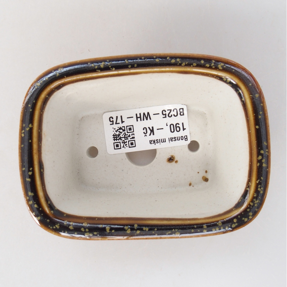 Mini bonsai bowl 10 x 7,5 x 4 cm, yellow