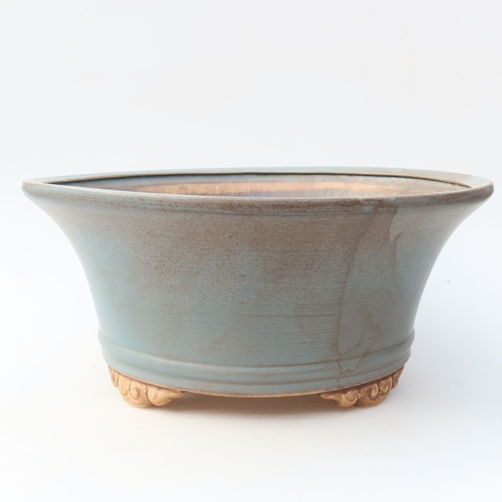Ceramic bonsai bowl 29 x 29 x 12,5 cm, colour blue