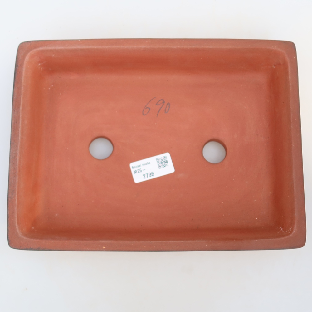Ceramic Bowl, 26 x 20 x 5 cm, brick red