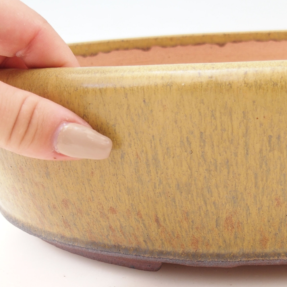 Bonsai bowl 33 x 25 x 8,5 cm , colour yellow