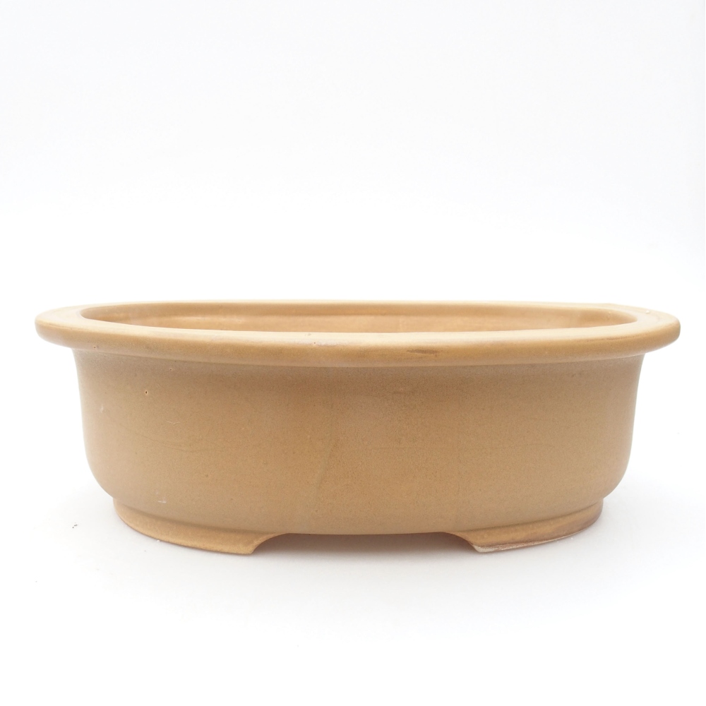 Ceramic bonsai bowl 26 x 22 x 8 cm, color beige