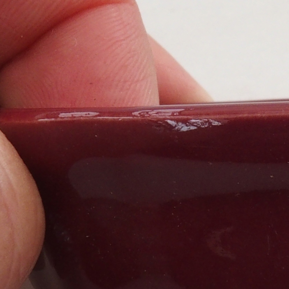 Mini bonsai bowl 6 x 6 x 2,5 cm, color burgundy