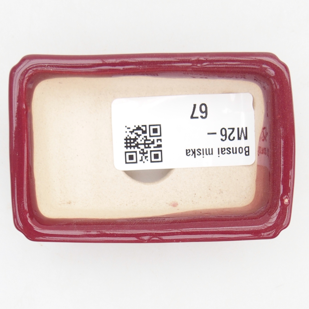 Mini bonsai bowl 7,5 x 5 x 2 cm, burgundy