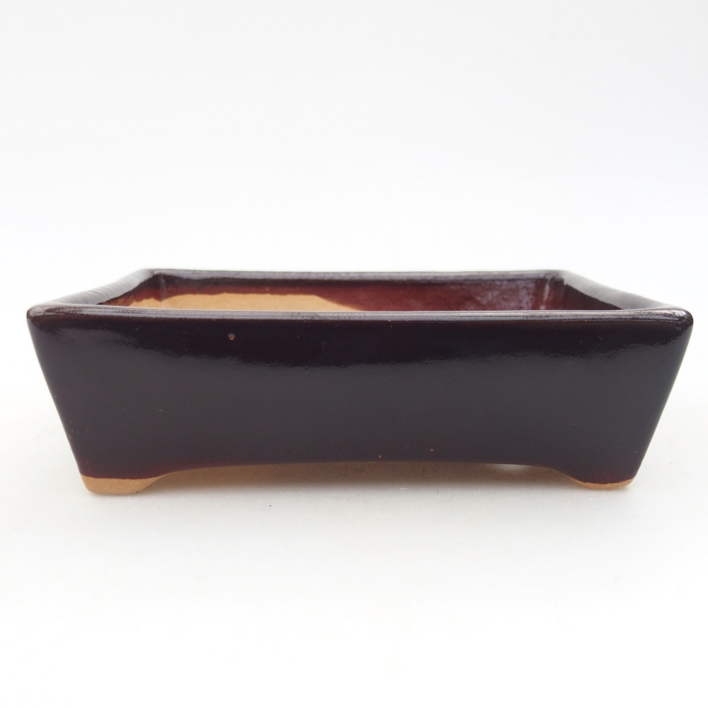 Ceramic bonsai bowl 11,5 x 9 x 3,5 cm, brown