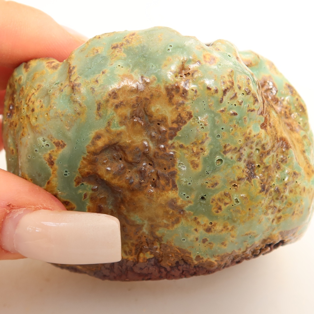 Ceramic Shell, 7 x 7 x 6 cm, green