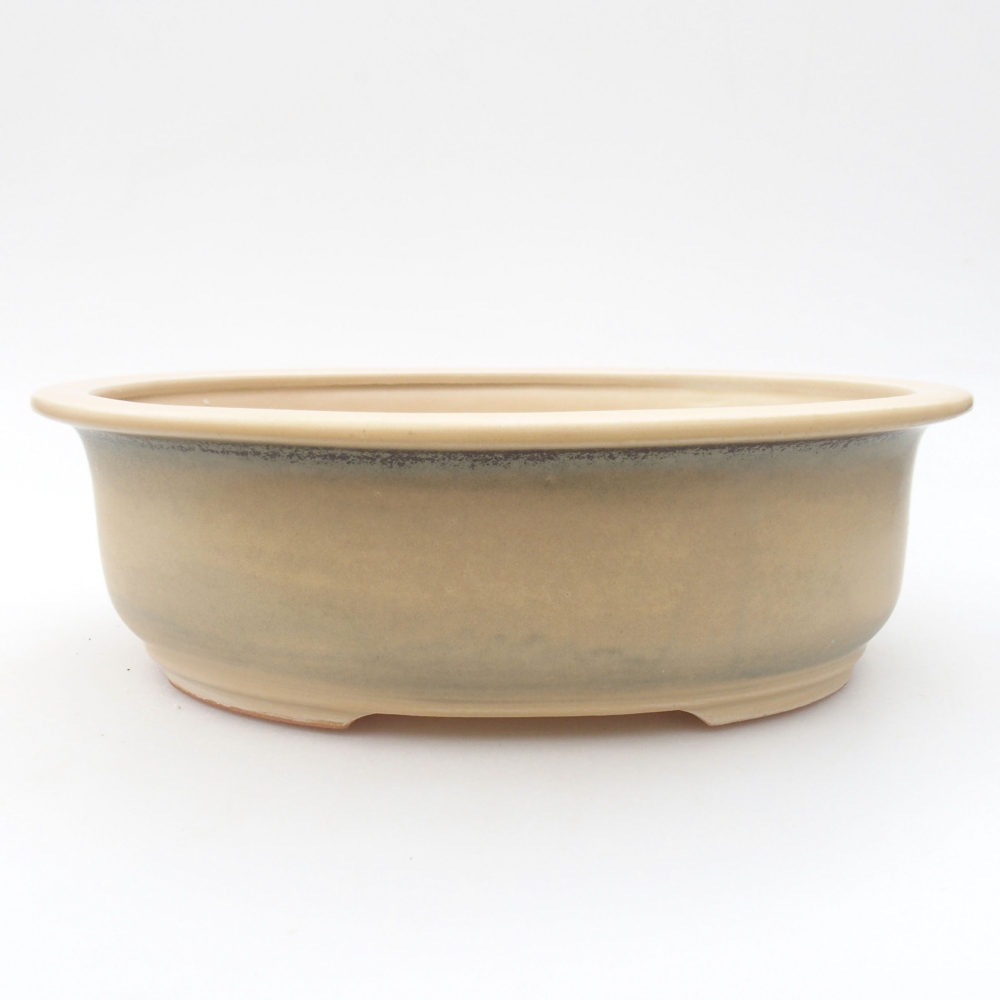 Ceramic bonsai bowl 23 x 19,5 x 7 cm, color beige