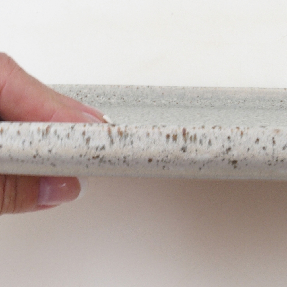 Ceramic saucer H07 - 28 x 19 x 1.5 cm - beige
