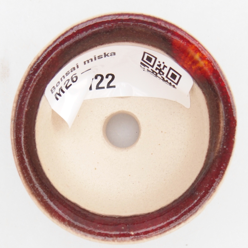 Mini bonsai bowl 5 x 5 x 3 cm, colour red