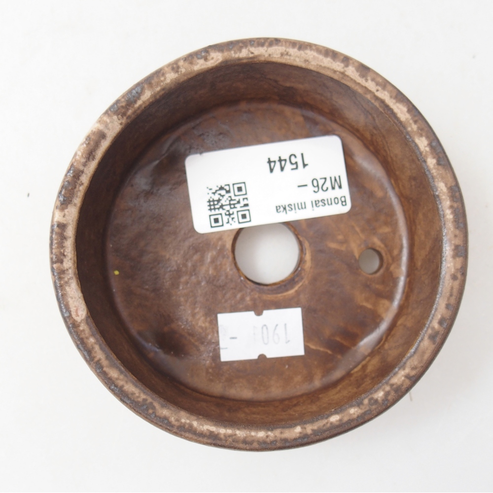 Ceramic bonsai bowl 9 x 9 x 3,5 cm, brown