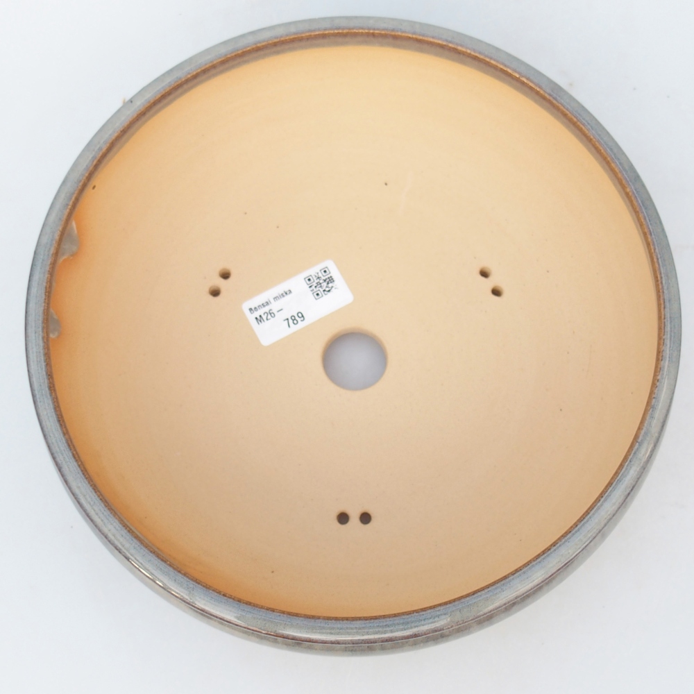 Ceramic bonsai bowl 22 x 22 x 7,5 cm, grey