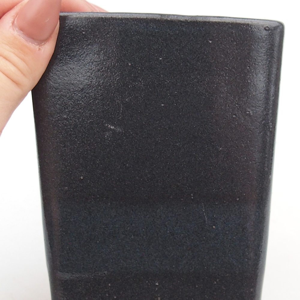 Ceramic bonsai bowl 8,5 x 8,5 x 11,5 cm, grey