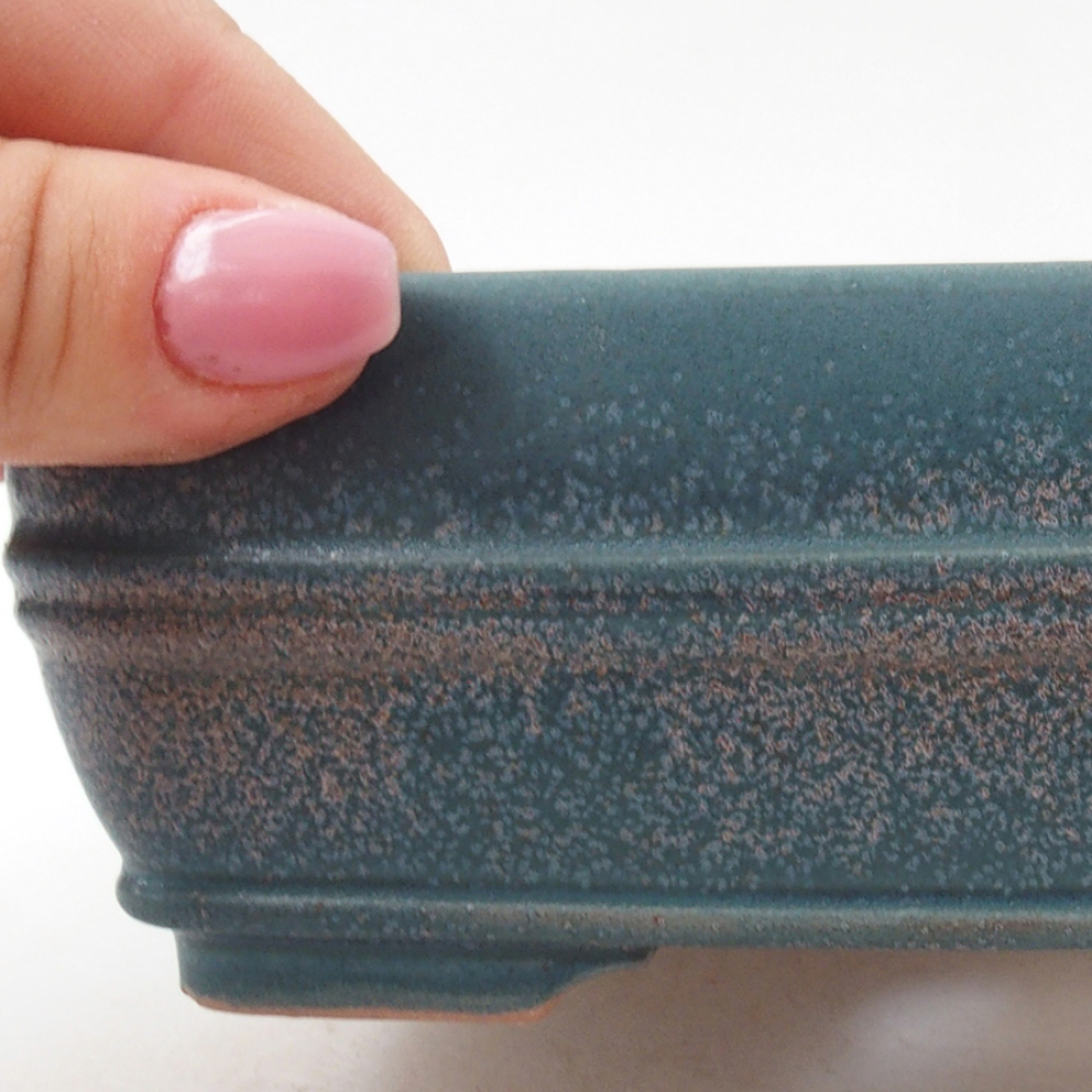 Ceramic bonsai bowl 17 x 12 x 5,5 cm, color blue