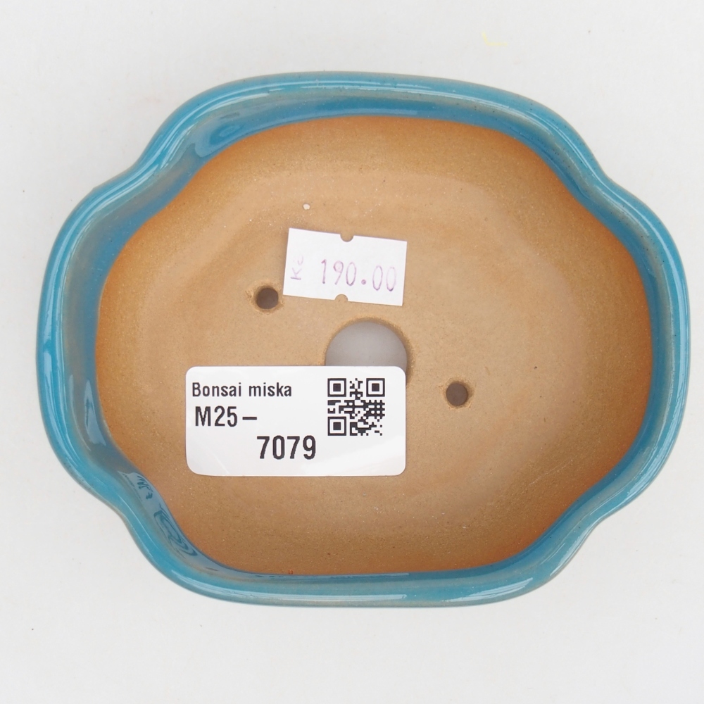 Ceramic bonsai bowl 10,5 x 9 x 3,5 cm, colour blue