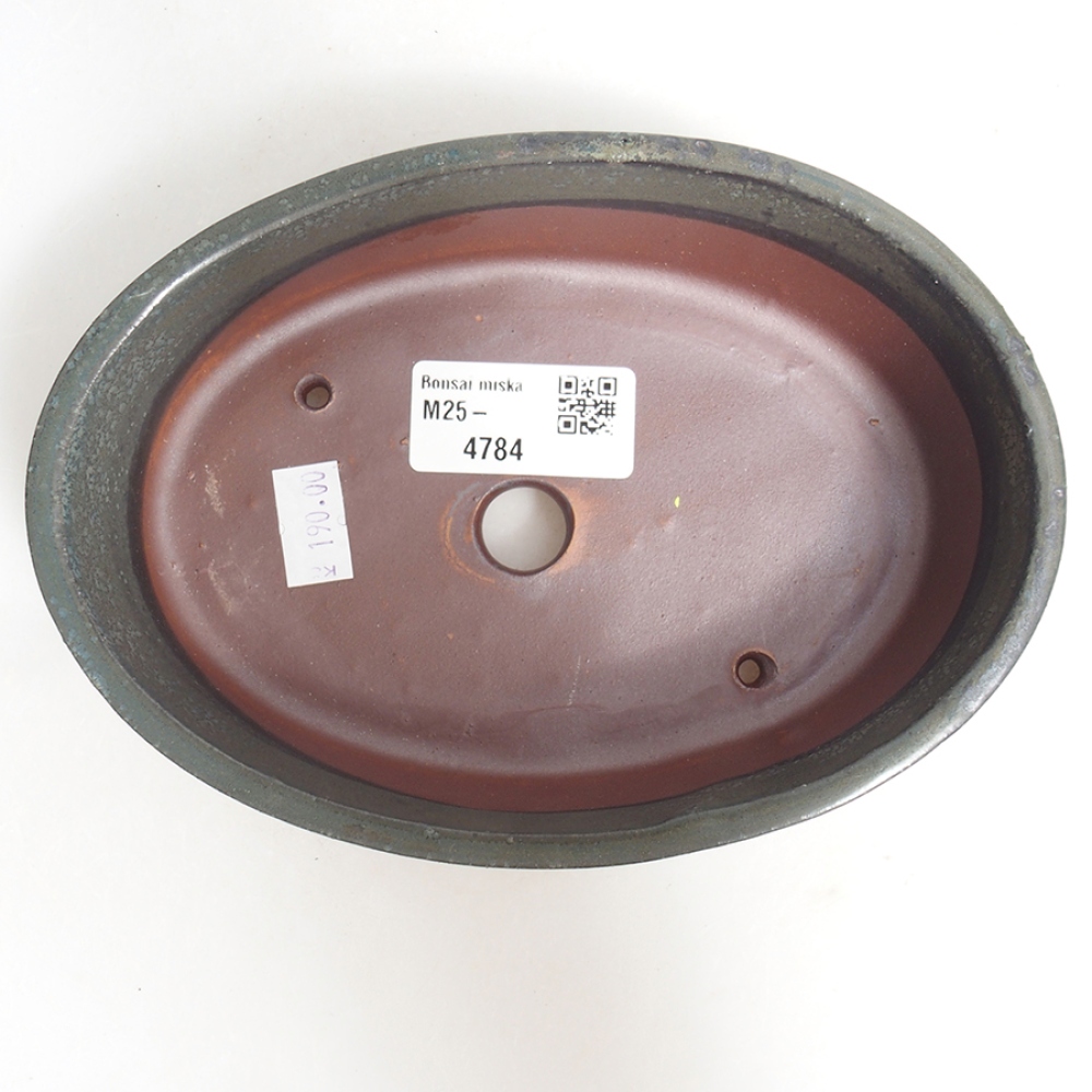 Ceramic bonsai bowl 16,5 x 11 x 4 cm, color gray