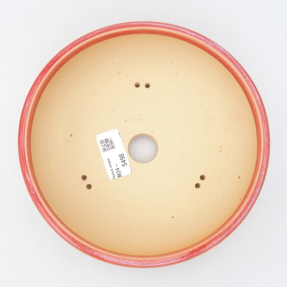 Ceramic bonsai bowl 18,5 x 18,5 x 6 cm, color red