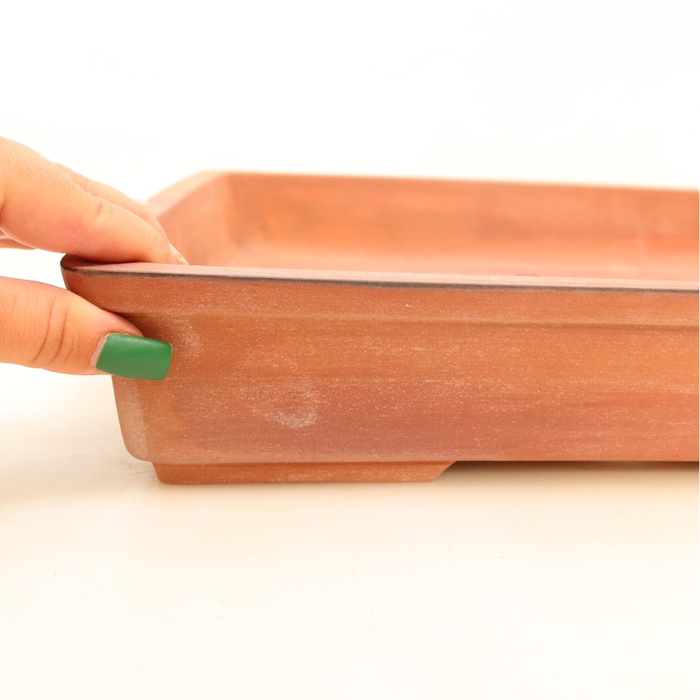 Ceramic Bowl  45 x 29 x 6.5 cm, brick red - IN-STORE PICKUP ONLY or pallet shipping