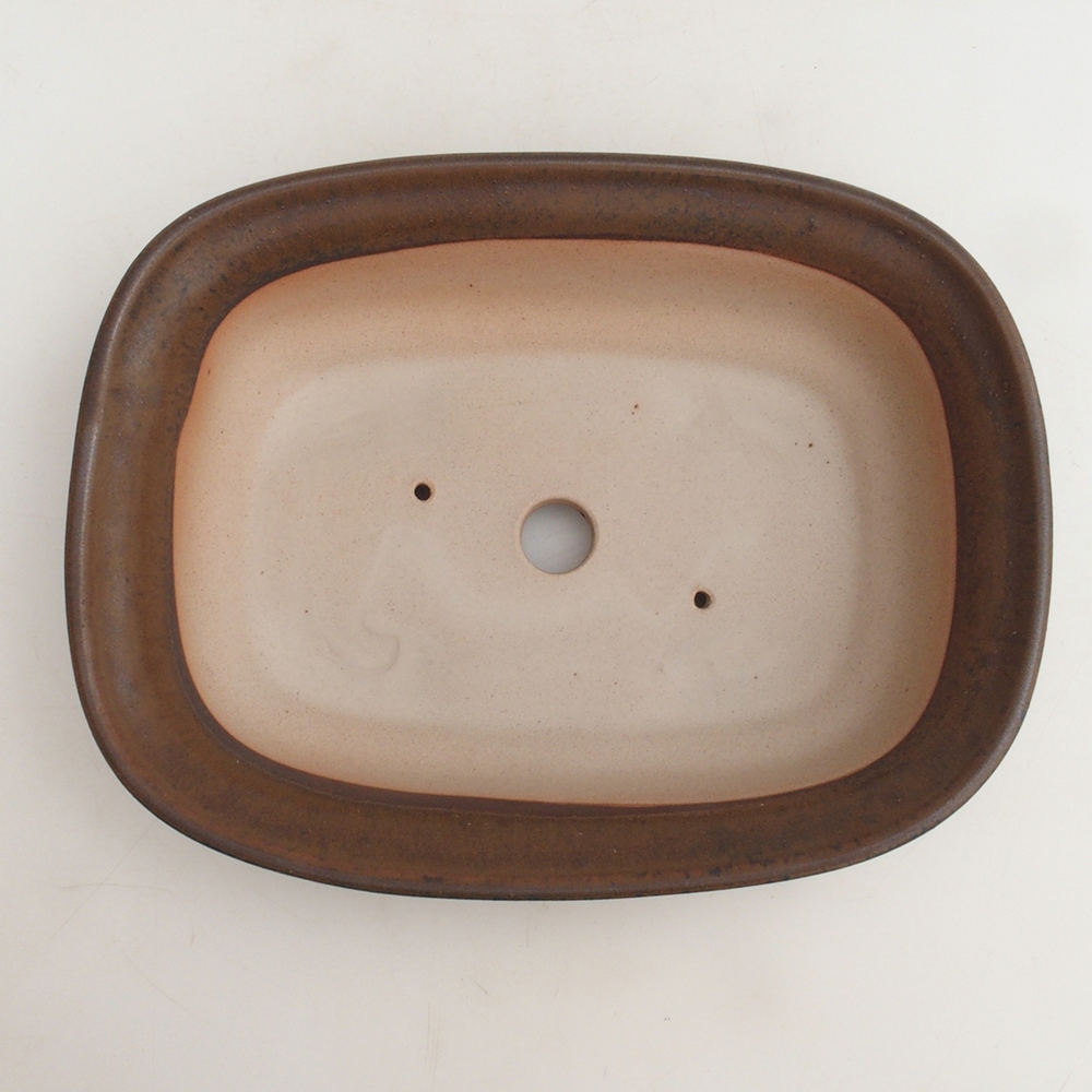 Bonsai bowl H25 - 23 x 17 x 5.5 cm. - brown