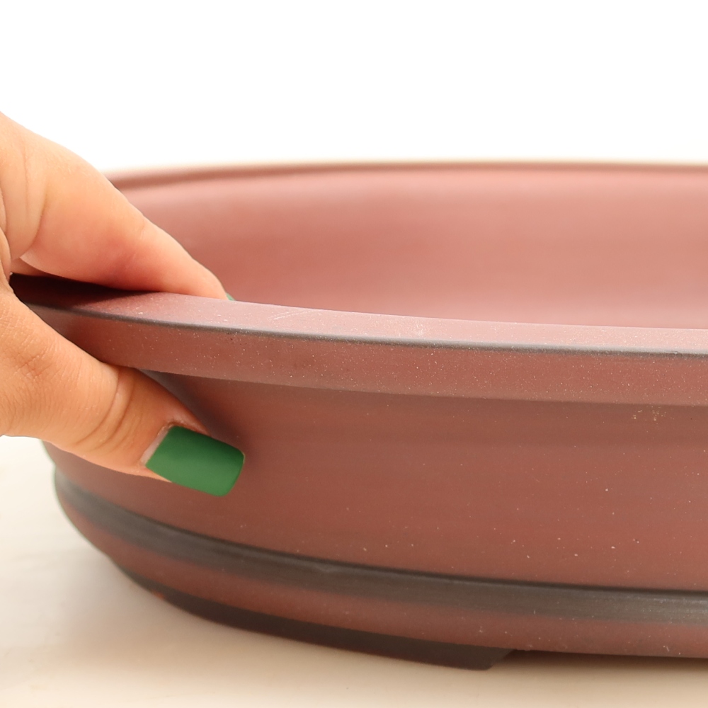 Ceramic Bowl  44 x 35 x 8 cm, brick red - IN-STORE PICKUP ONLY or pallet shipping