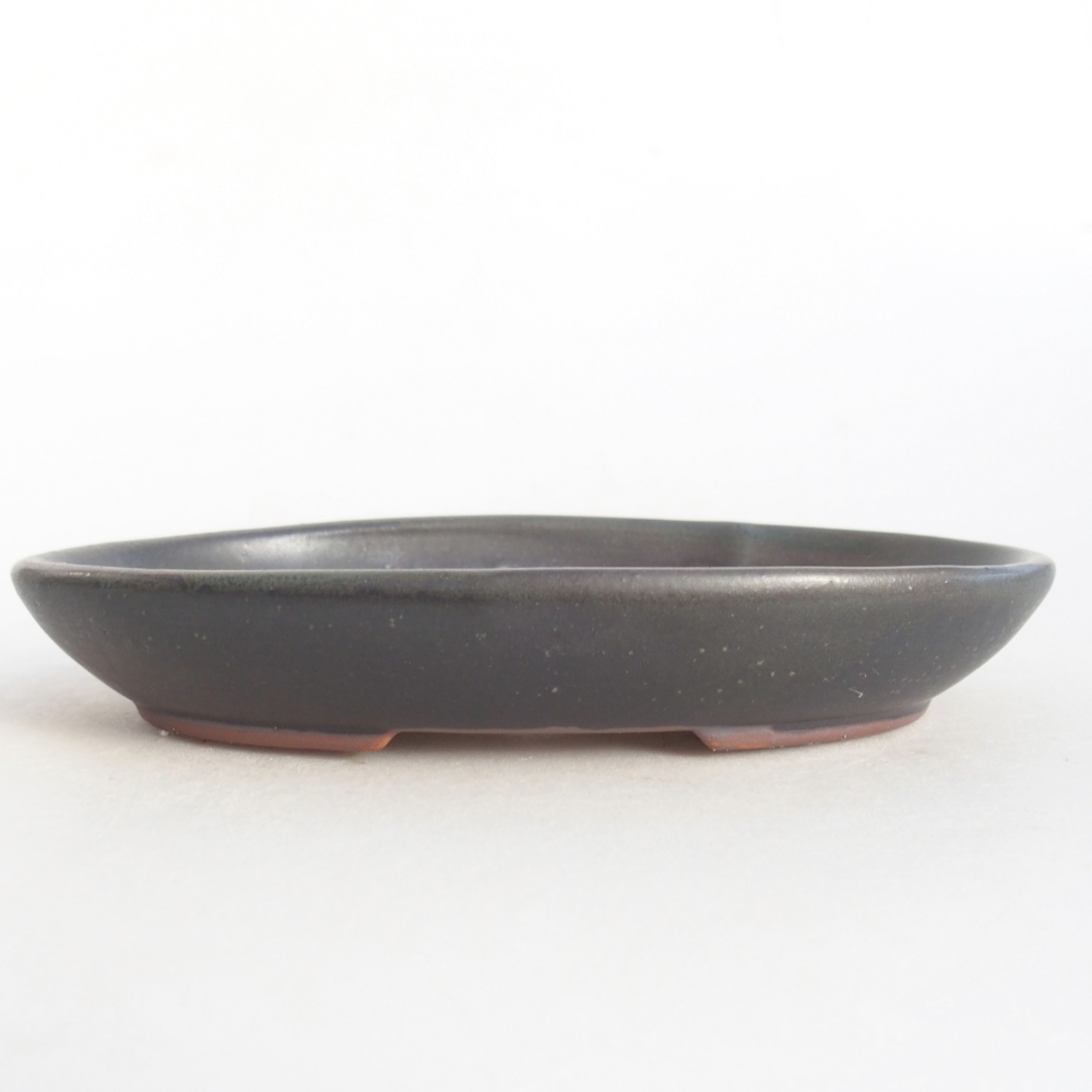 Ceramic bonsai bowl 15,5 x 11 x 2,5 cm, grey