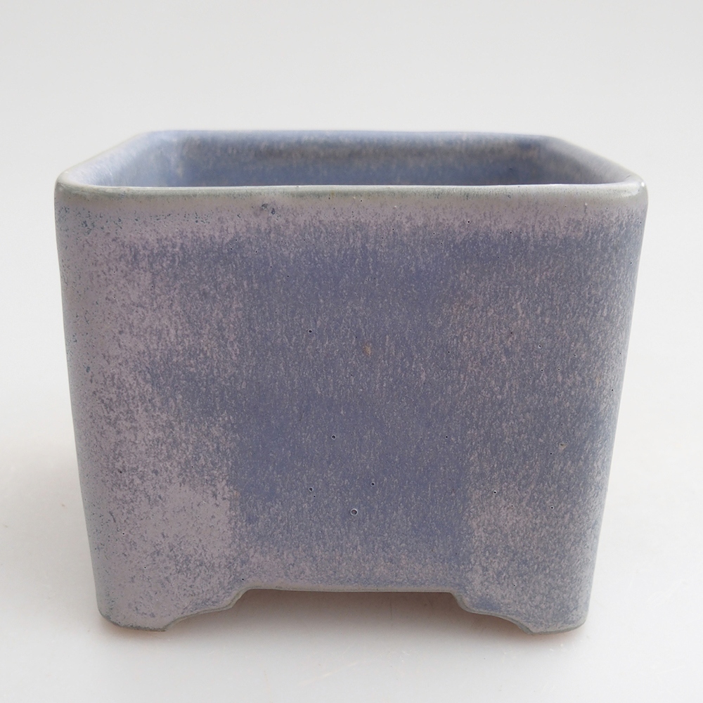 Ceramic bonsai bowl 10 x 10 x 8 cm, colour blue
