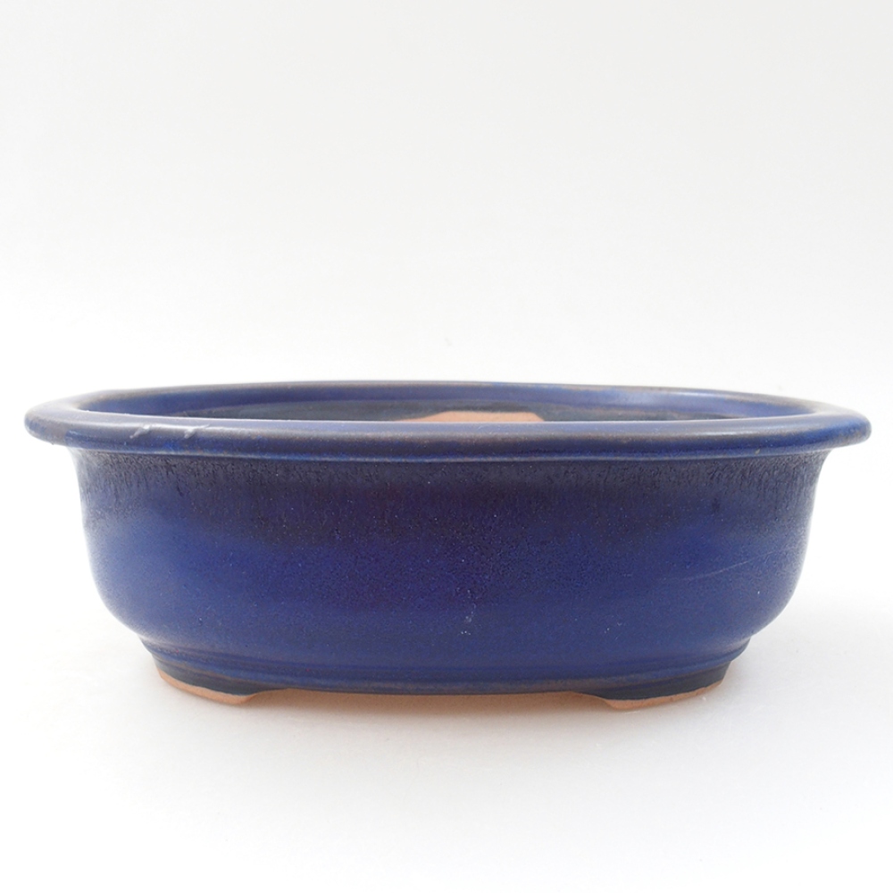 Ceramic bonsai bowl 18 x 14,5 x 6 cm, color blue