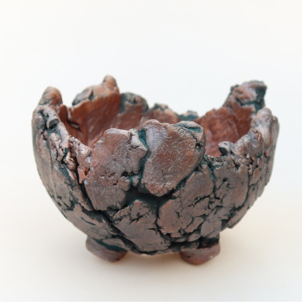 Ceramic Shell  10.5 x 10 x 8 cm, green