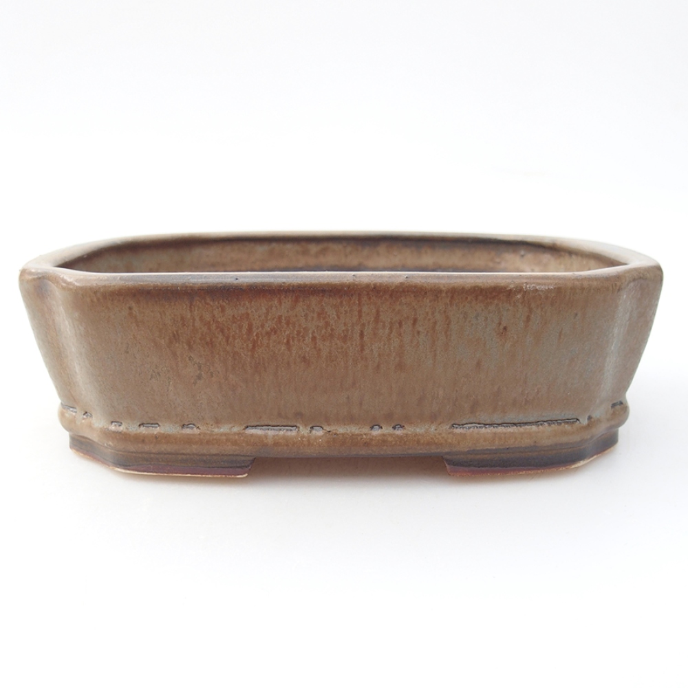 Ceramic bonsai bowl 17,5 x 14 x 4,5 cm, color blue