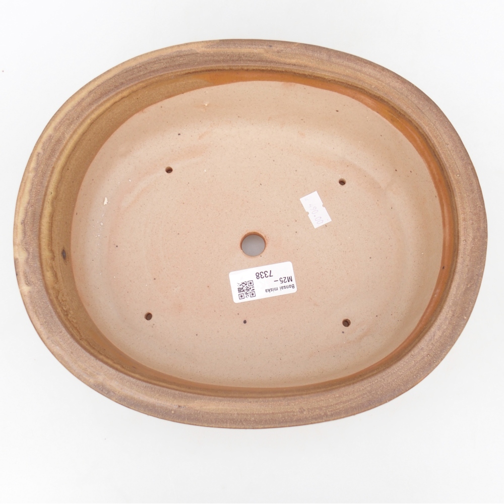 Ceramic bonsai bowl 26 x 22 x 8 cm, colour beige