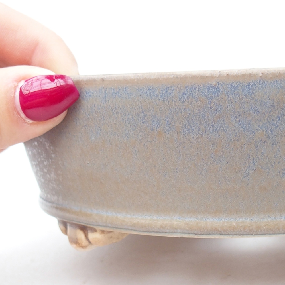 Ceramic bonsai bowl 15 x 15 x 5 cm, color blue