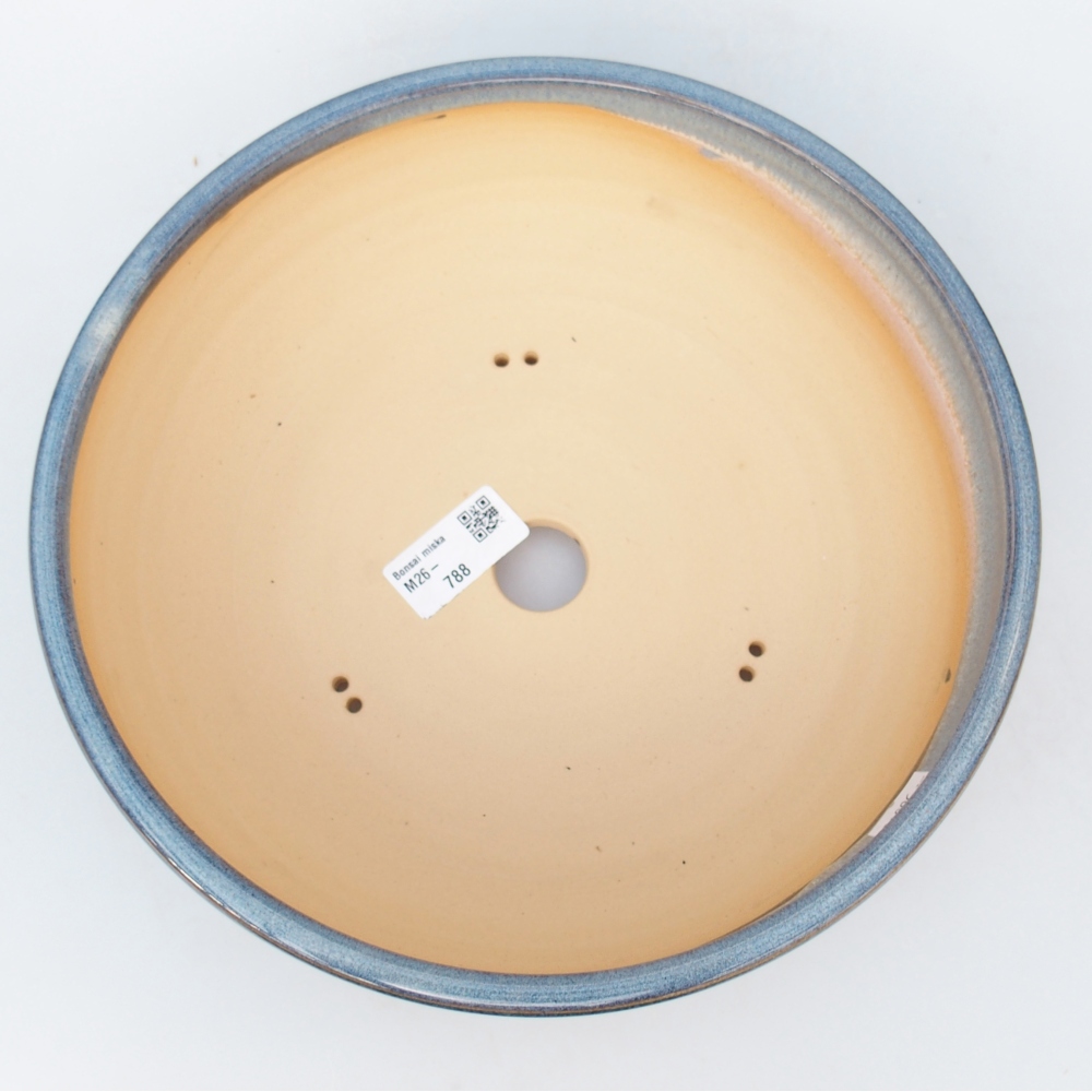 Ceramic bonsai bowl 25 x 25 x 7,5 cm, colour blue