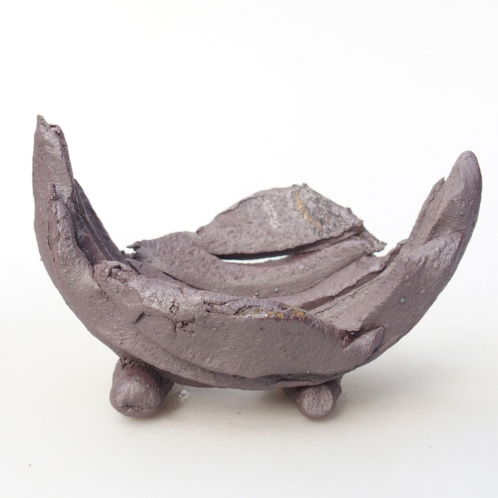 Ceramic Shell 10 x 7,5 x 7 cm , metallic colour