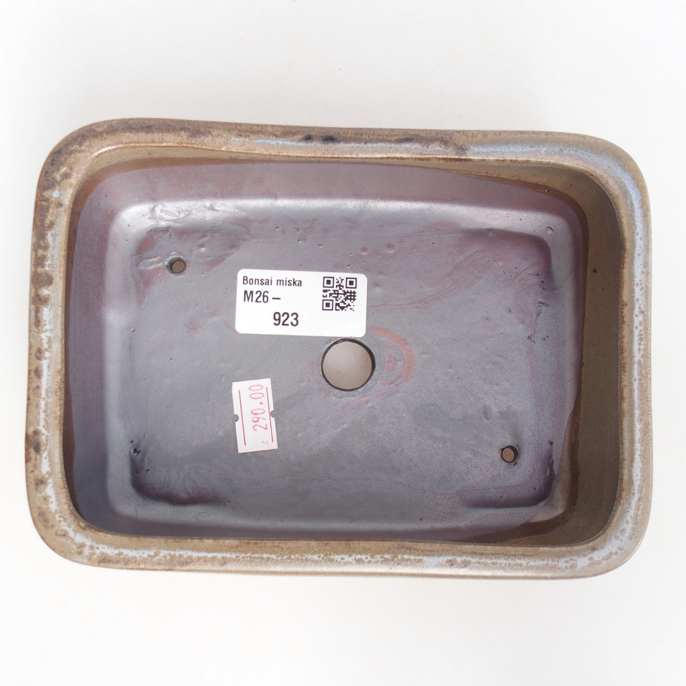 Ceramic bonsai bowl 16,5 x 12 x 5,5 cm, blue-grey