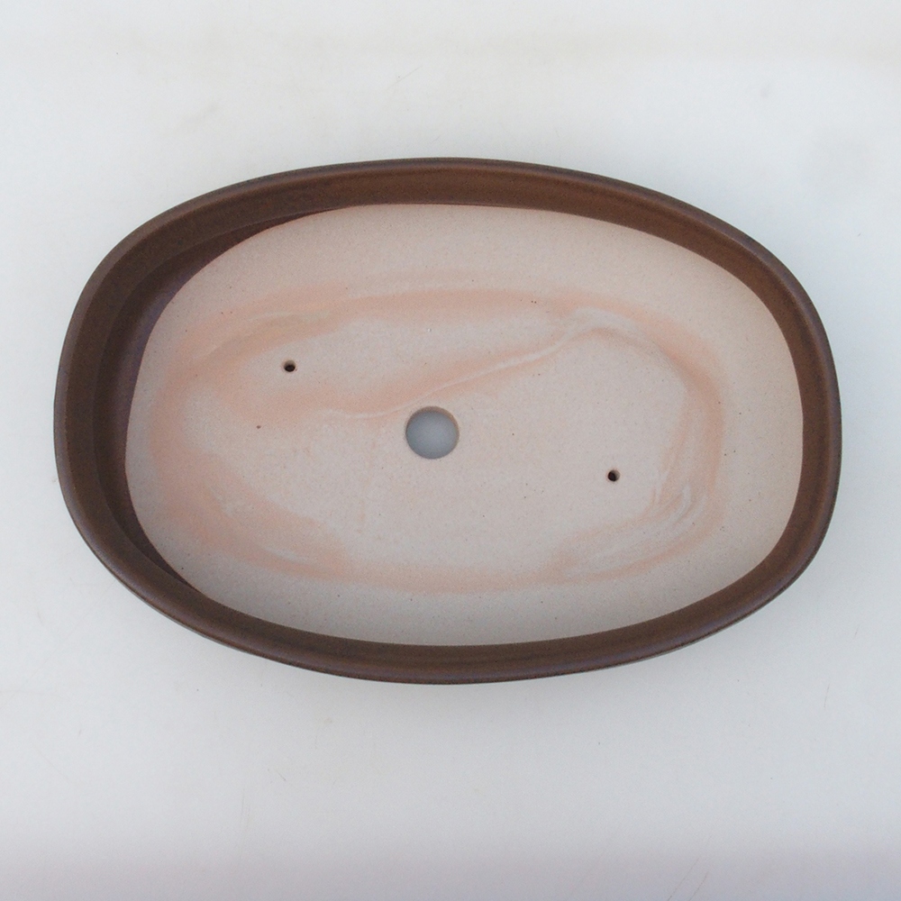 Bonsai bowl H15 - 25.5 x 17.5 x 6 cm. - green