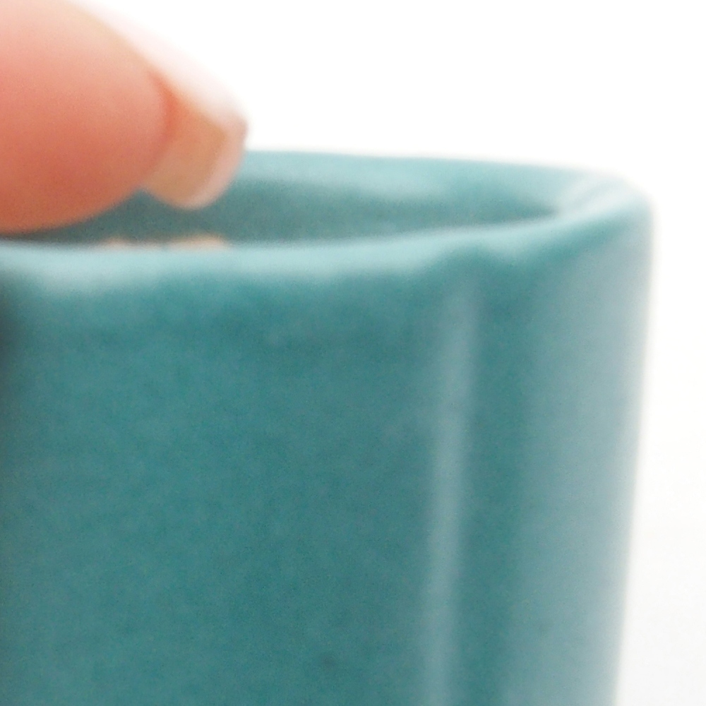 Ceramic bonsai bowl 4 x 4 x 4,5 cm, color blue