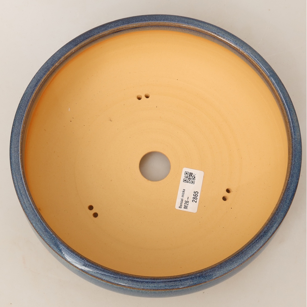 Ceramic bonsai bowl 24 x 24 x 8 cm, colour blue